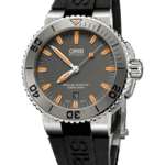 Oris Diving Grå/Gummi 43 mm 01 733 7653 4158-07 4 26 34EB