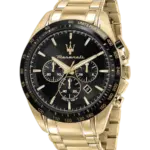 Maserati herrklocka Traguardo Svart/Guld 45 mm R8873612041