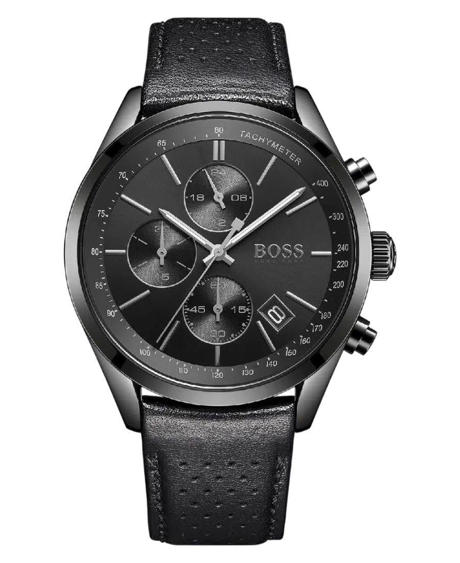 1513474 Hugo Boss Chronograph Svart/Läder 43 mm - Bild 1