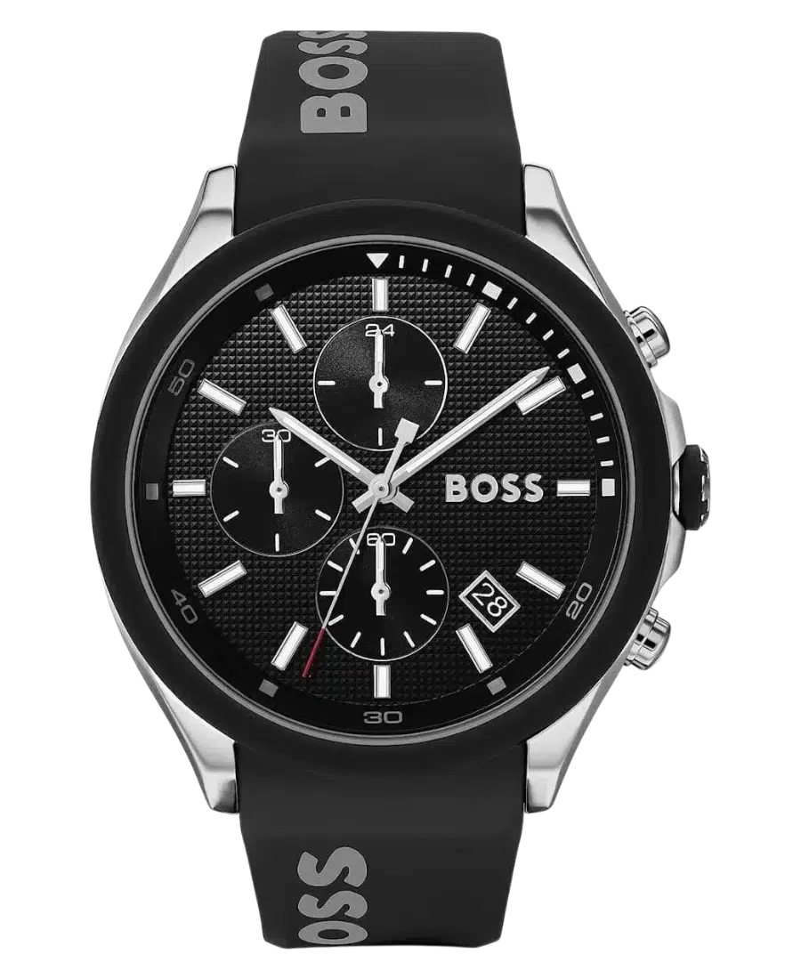 1513716 Hugo Boss Chronograph Svart/Gummi 44 mm - Bild 1