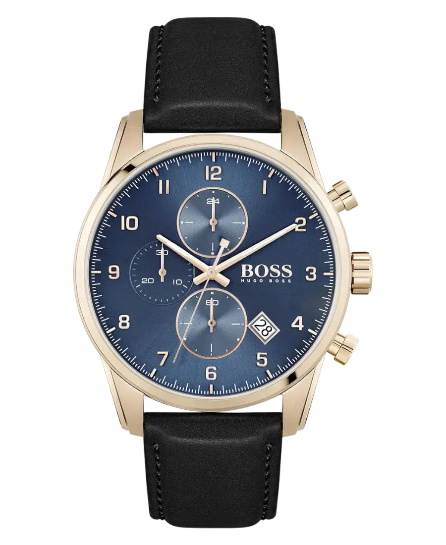 1513783 Hugo Boss Skymaster Blå/Läder 44 mm - Bild 1