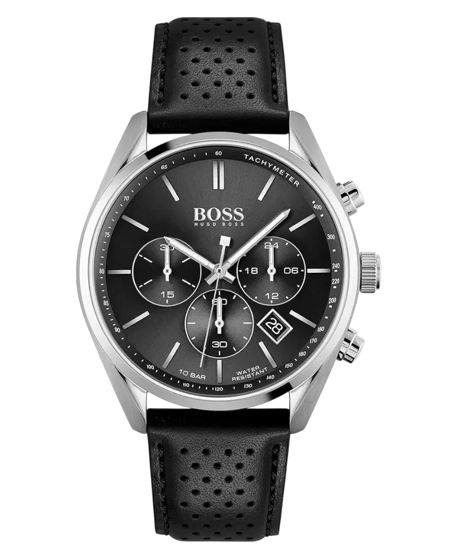 1513816 Hugo Boss Champion Svart/Läder 44 mm - Bild 1