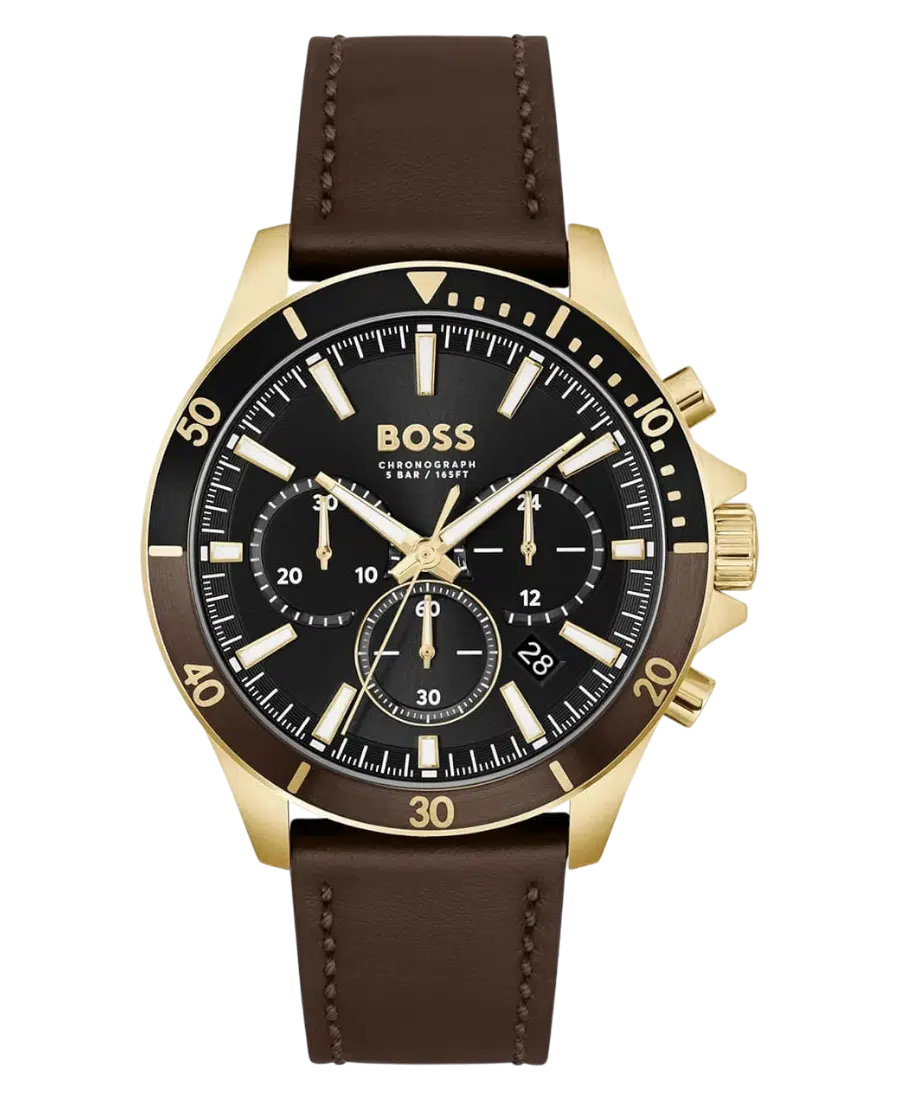 1514100 Hugo Boss Troper Svart/Läder 45 mm - Bild 1