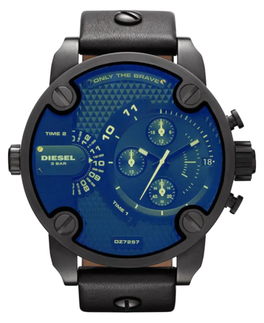 DZ7257 Diesel Chronograph Blå/Svart Läder 52 mm - Bild 1