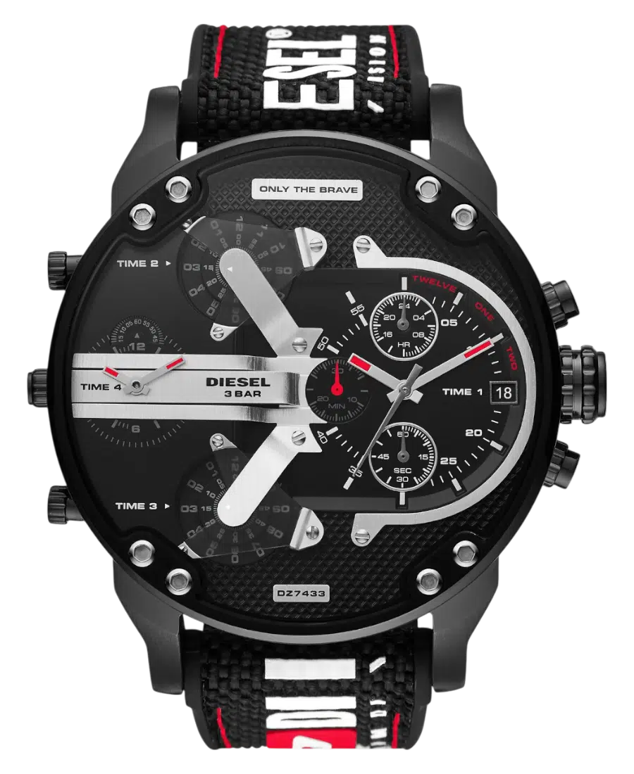 DZ7433 Diesel Mr Daddy 2.0 Black/Nylon 57 mm - Bild 1