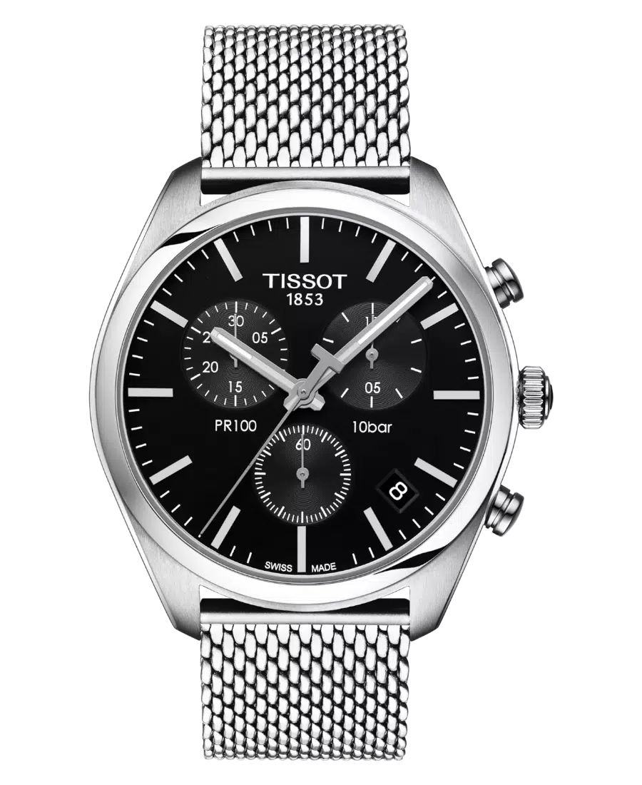 Tissot PR 100 Kronograf Svart/Stål 41 mm T101.417.11.051.01 Tissot PR 100 Kronograf Svart/Stål 41 mm T101.417.11.051.01