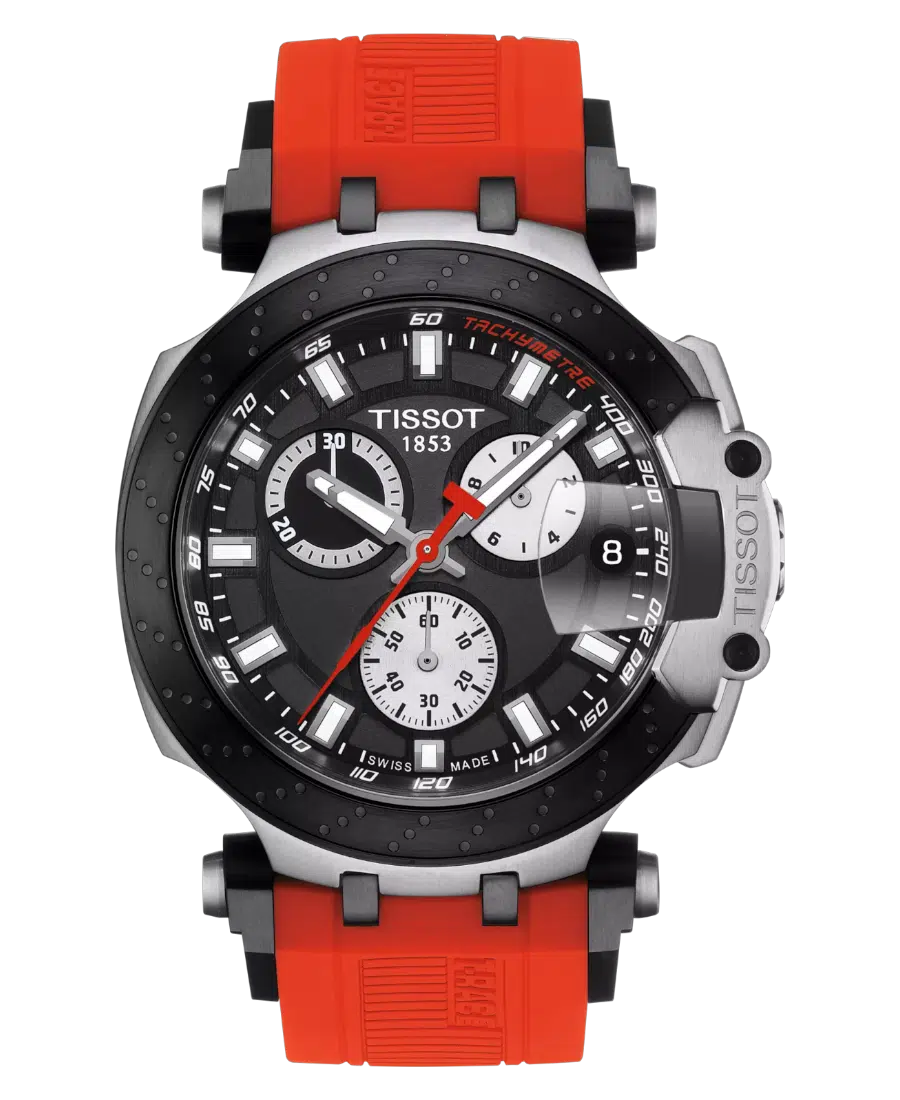 Tissot T-Race Kronograf Svart/Röd Gummi 43 mm T115.417.27.051.00 Tissot T-Race Kronograf Svart/Röd Gummi 43 mm T115.417.27.051.00