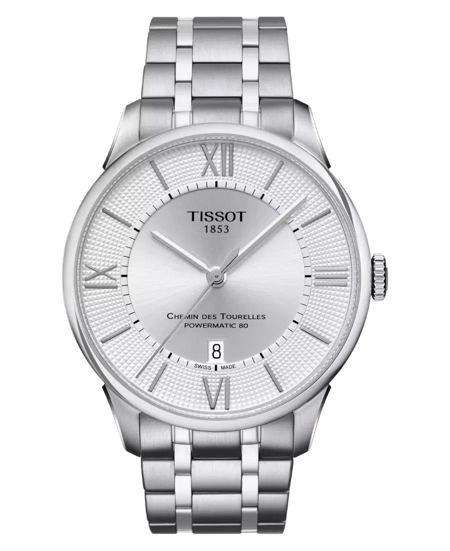 T099.407.11.038.00 Tissot Chemin des Tourelles Automatisk Silver/Stål 42 mm - Bild 1