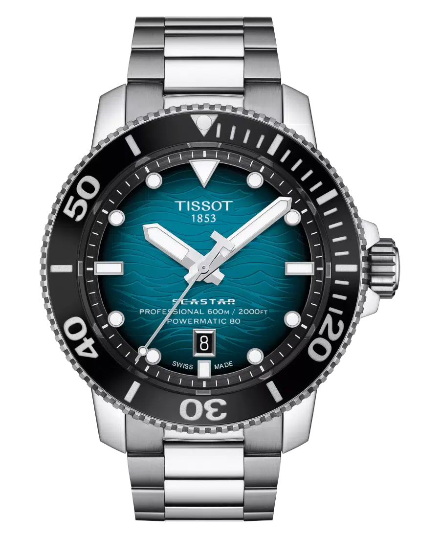T120.607.11.041.00 Tissot Seastar Automatisk Blå/Stål 46 mm - Bild 1