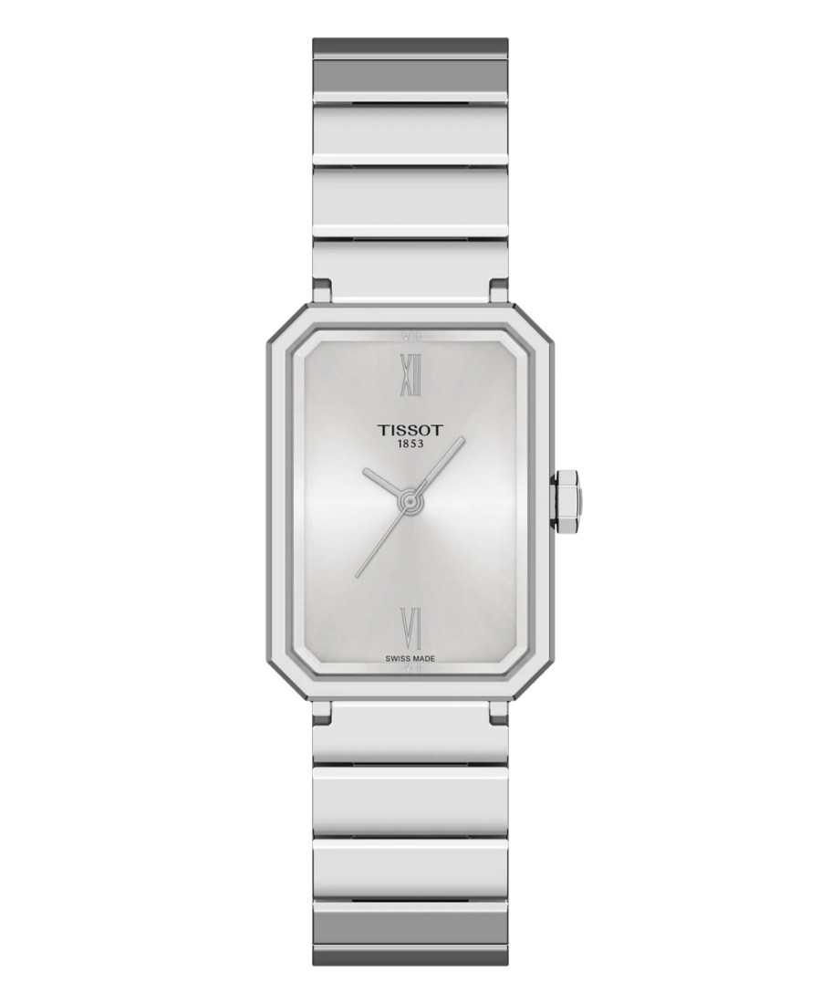 T160.110.11.033.00 Tissot SRV 30mm Quartz Damklocka – Silver urtavla & grå stållänk - Bild 1