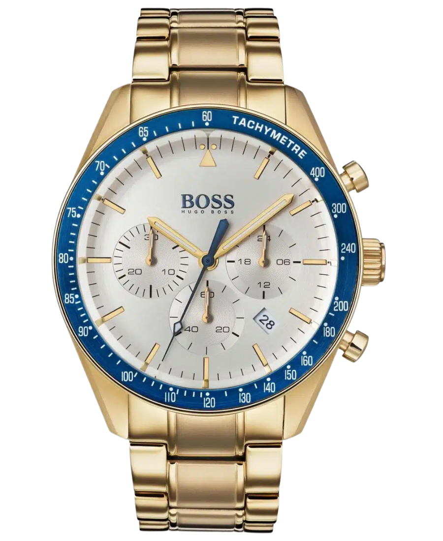 1513631 Hugo Boss Trophy Herrklocka 44 mm med Guldfärgat Stålarmband - Bild 1