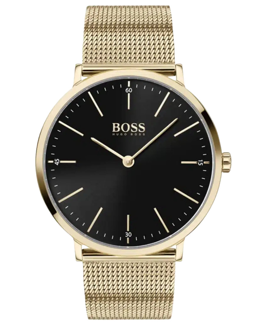 1513735 Hugo Boss Horizon Herrklocka 40 mm med Guldfärgat Mesh Stålarmband - Bild 1
