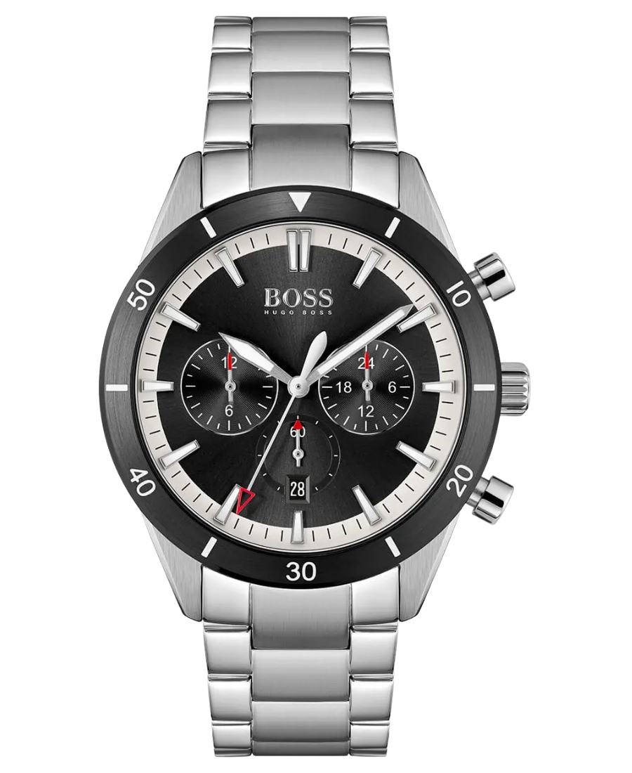 1513862 Hugo Boss Santiago Herrklocka 44 mm med Silverfärgat Stålarmband - Bild 1