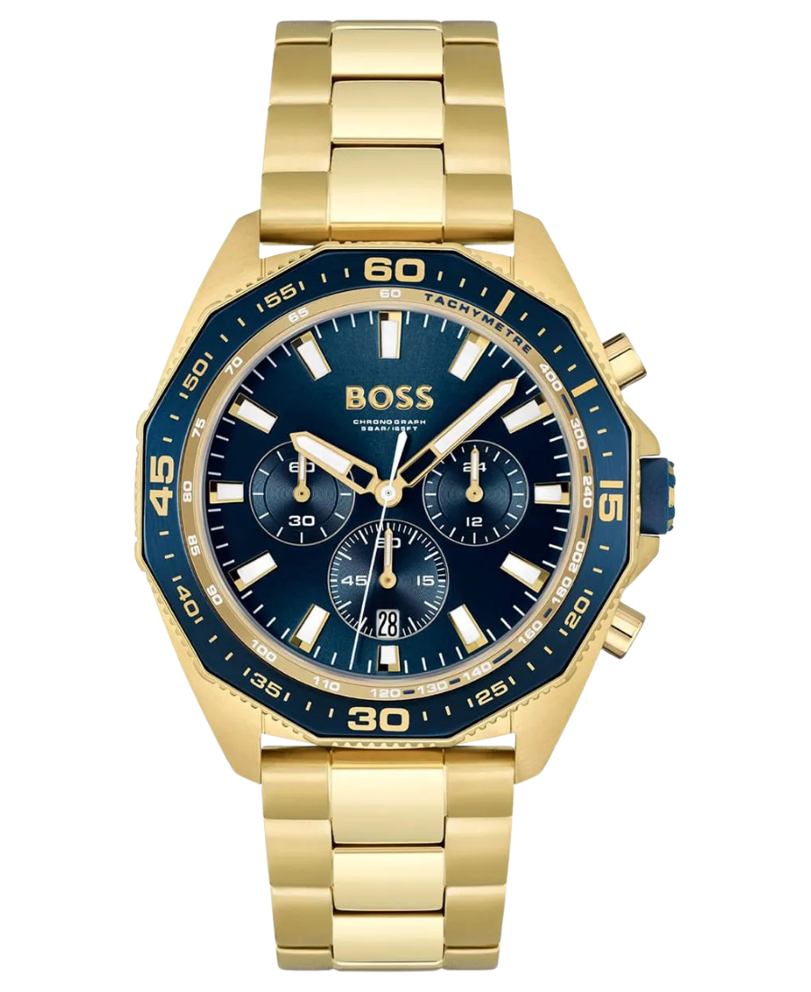 1513973 Hugo Boss Energy Herrklocka 44 mm med Guldfärgat Stålarmband - Bild 1