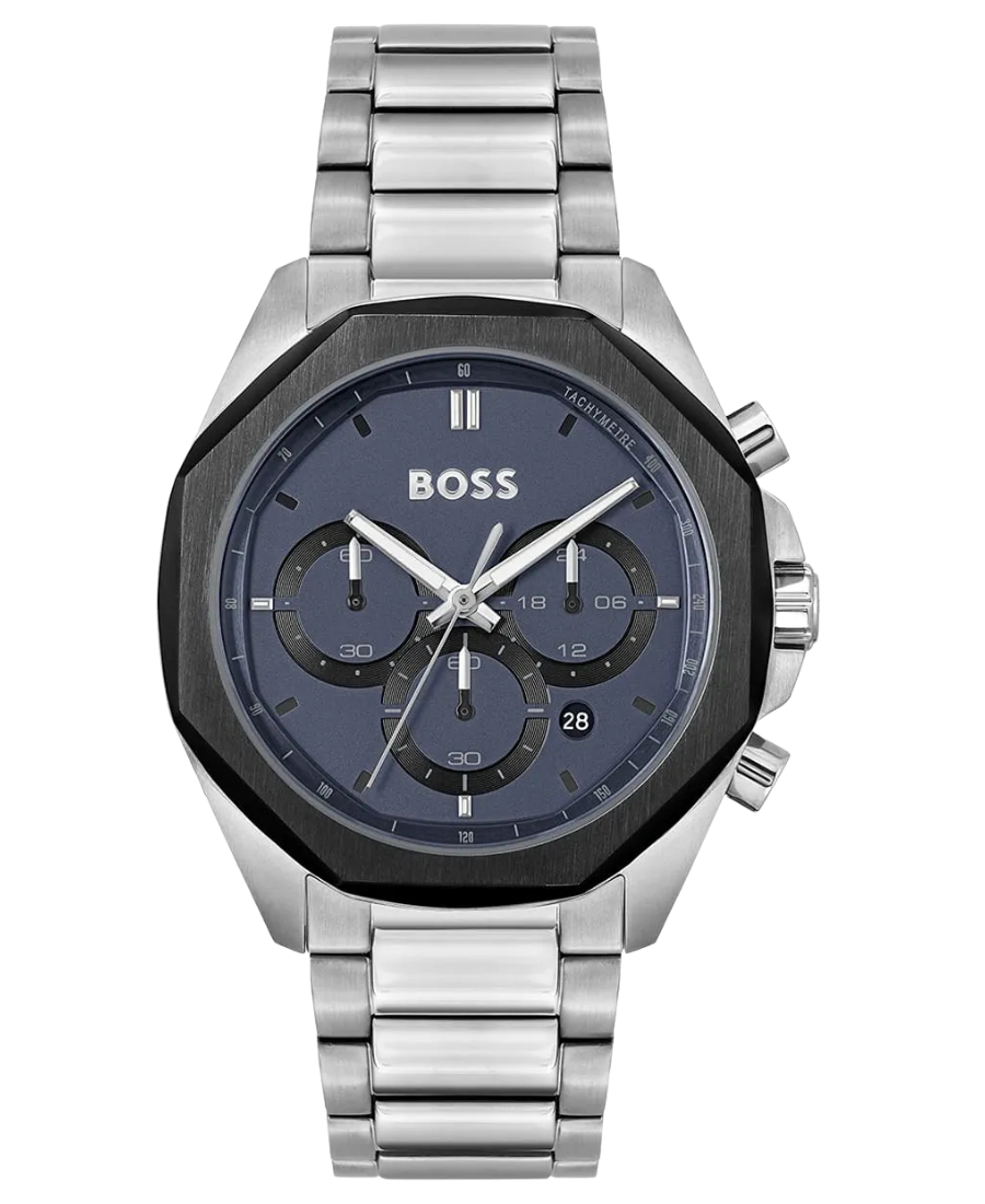 1514015 Hugo Boss Cloud Herrklocka 43 mm med Silverfärgat Rostfritt Stålarmband - Bild 1