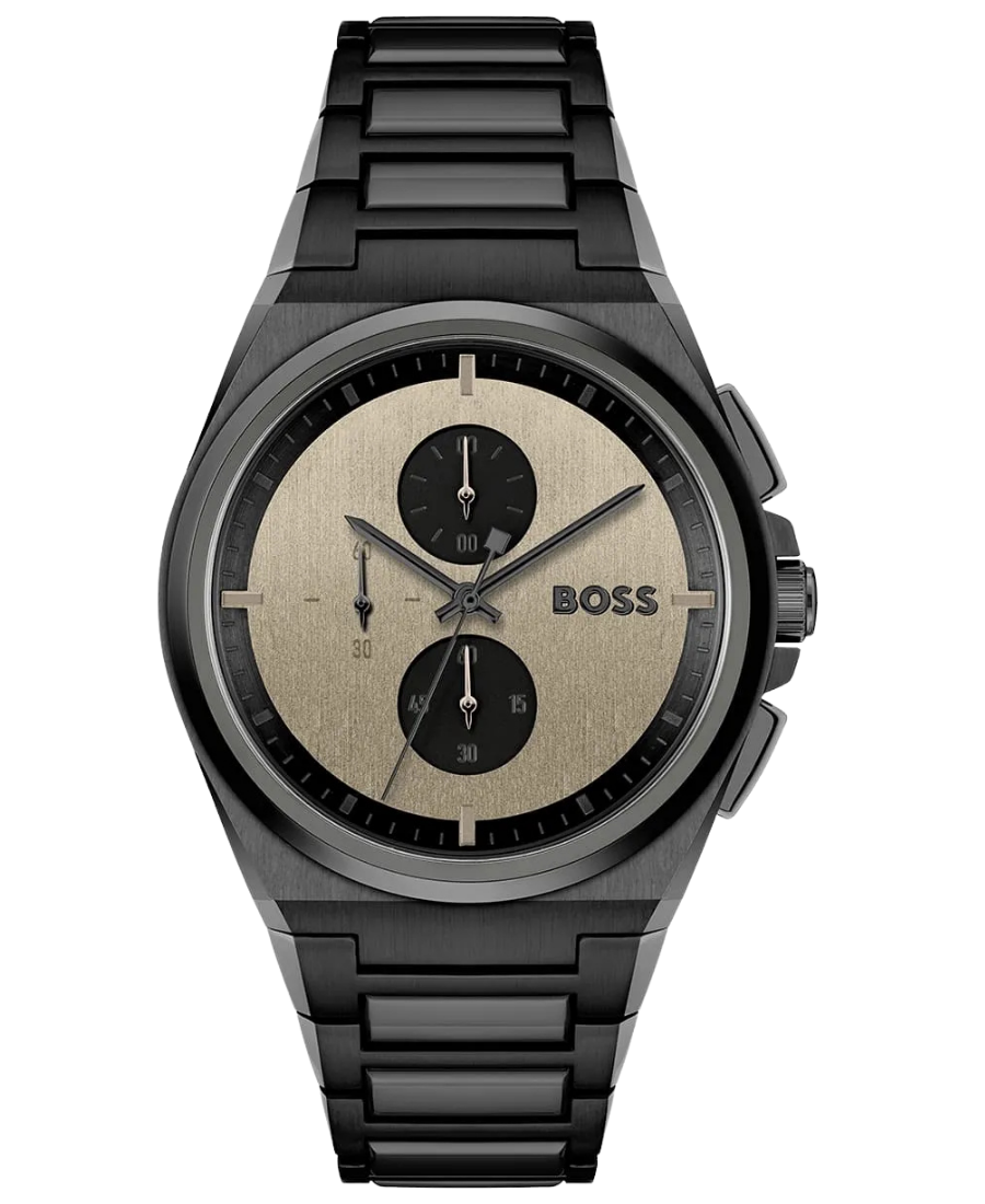 1514043 Hugo Boss Steer Herrklocka 44 mm med Svart Stålarmband - Bild 1