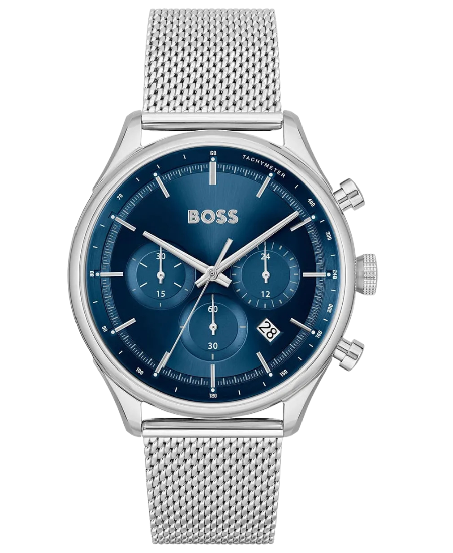 1514052 Hugo Boss Gregor Herrklocka 45 mm med Silverfärgat Stålarmband - Bild 1