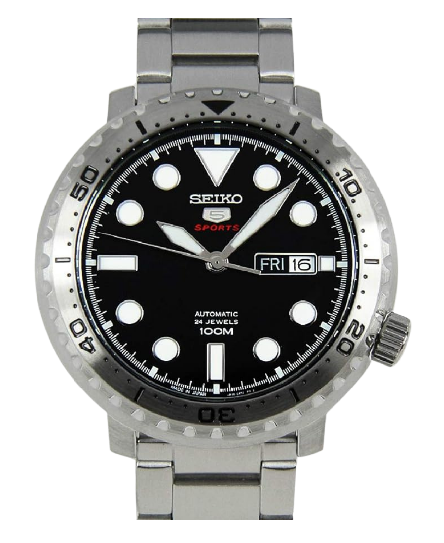 SRPC61 Seiko 5 Sports SRPC61J1 Automatisk 45 mm approximately Svart Stål - Bild 1