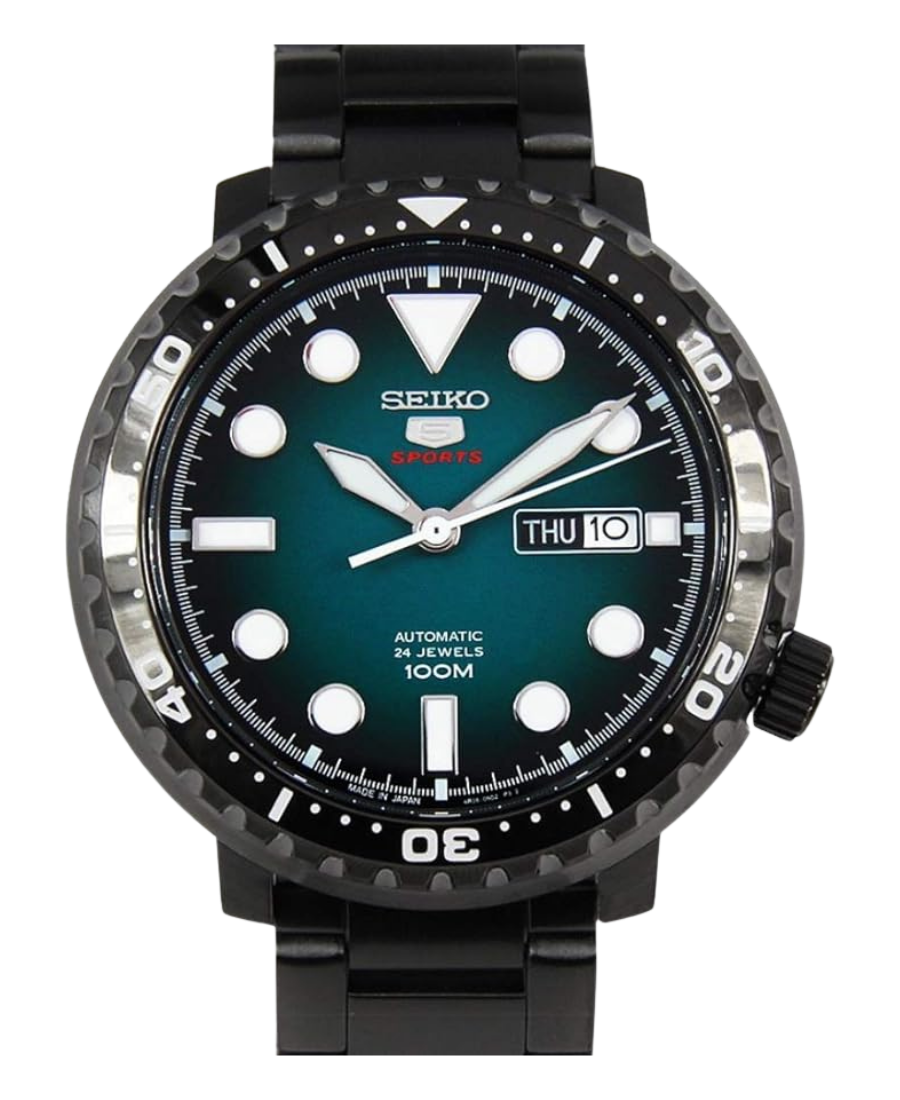SRPC65 Seiko 5 Sports SRPC65 Automatisk 42.5mm Svart PVD Grön Gradient - Bild 1