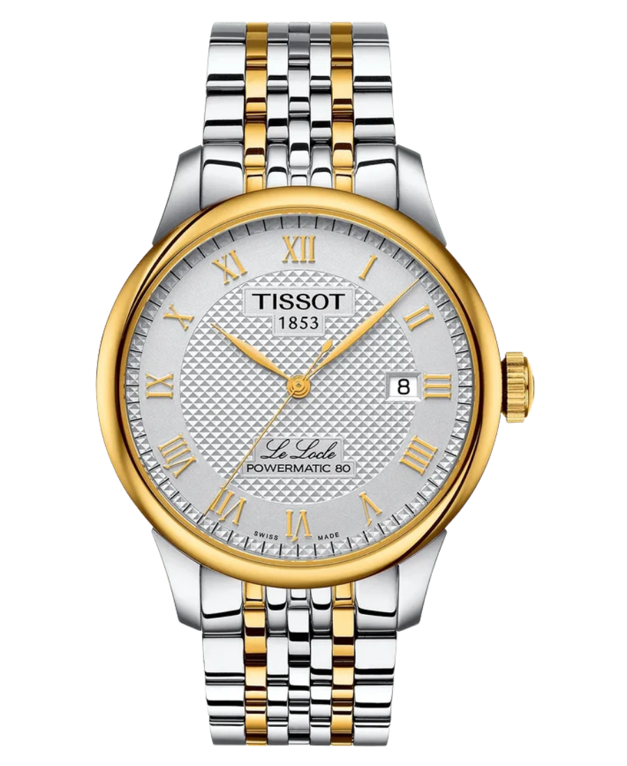 Urx T006.407.22.033.01 1 Tissot Le Locle Powermatic 80 Automatisk Herrklocka 39.3 mm – Silver Urtavla Two-Tone med Stållänk - Bild 1