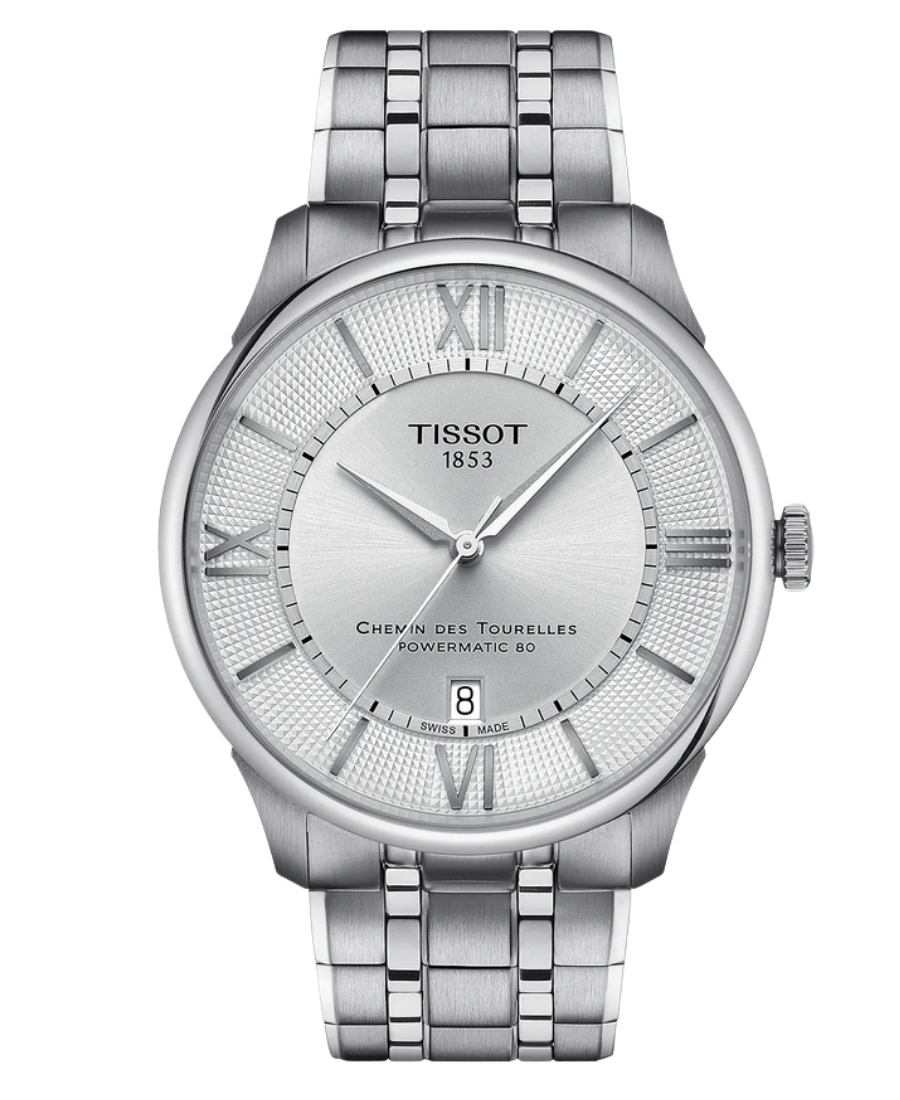 Urx T139.407.11.038.00 Tissot Chemin des Tourelles Powermatic 80 42mm Automatisk Herrklocka Silver - Bild 1