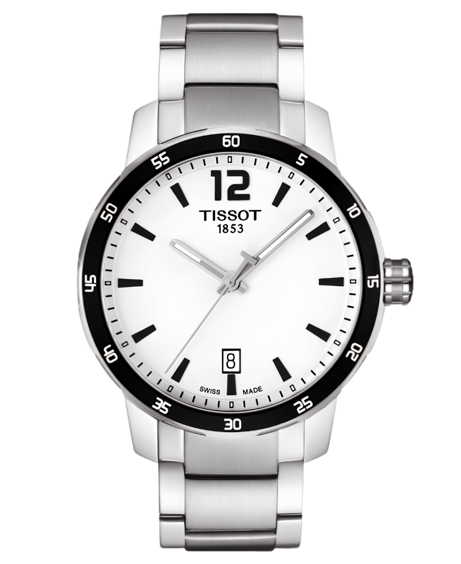 Urx T095.410.11.037.00 Tissot Quickster Herrklocka Quartz 40 mm – Silver Urtavla med Silverfärgad Boett och Länk - Bild 1
