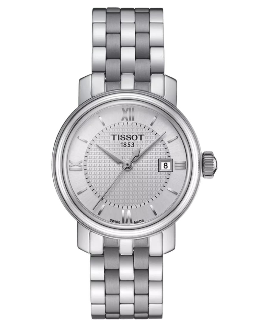 Urx T097.010.11.038.00 Tissot Bridgeport Lady Damklocka Quartz 29 mm – Silverfärgad Urtavla med Silverfärgad Boett och Länk - Bild 1