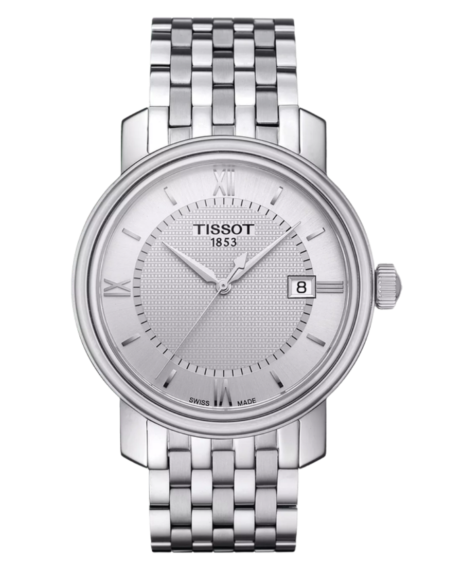 Urx T097.410.11.038.00 Tissot Bridgeport Herrklocka Quartz 40 mm – Silverfärgad Urtavla med Silverfärgad Boett och Länk - Bild 1