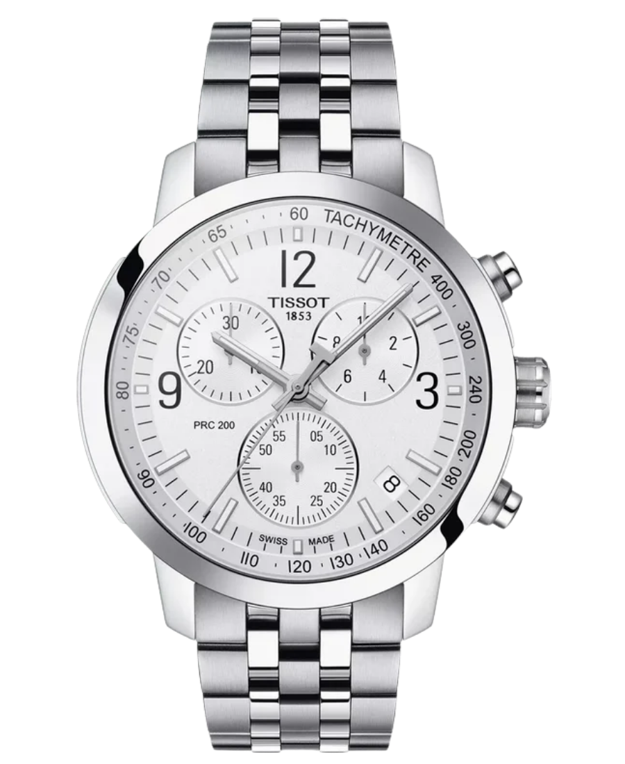 Urx T114.417.11.037.00 Tissot Chrono XL Classic Herrklocka Quartz Chronograph 45 mm – Silverfärgad Urtavla med Silverfärgad Boett och Länk - Bild 1