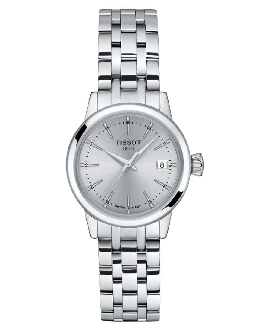 Urx T129.210.11.031.00 Tissot Classic Dream Damklocka Quartz 28 mm – Silver Urtavla med Silverfärgad Boett och Stållänk - Bild 1