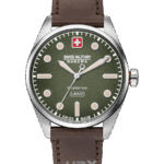 SWISS MILITARY Grön/Läder 42 mm 06-4345.7.04.006