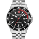 SWISS MILITARY Svart/Stål 42 mm 06-5161.2.04.007.04