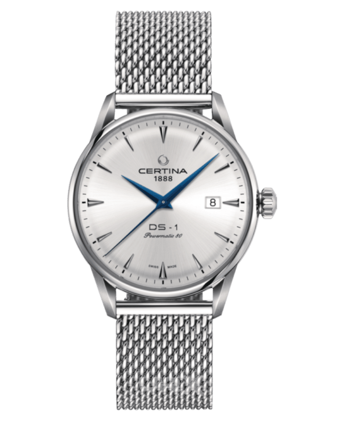 Certina DS-1 Automatisk, Silver, Rostfritt stål 316L, 40