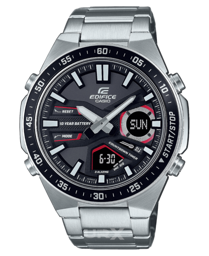 CASIO Edifice EFV-C110D-1A4VEF - Silver rostfri stål herrklocka
