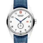 SWISS MILITARY Silver/Läder 44 mm SMWGB0000702