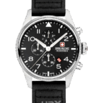 SWISS MILITARY Svart/Läder 43 mm SMWGC0000401