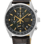 SEIKO Herr Kronograf Grön/Läder 41.5 mm SSB385P1