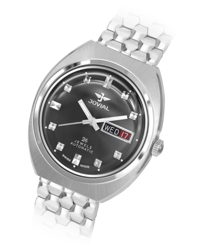 JOVIAL Herrklocka i silver metall automatisk
