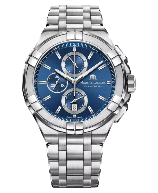 Maurice Lacroix Aikon Blå/Stål 44 mm AI1018-SS002-430-1