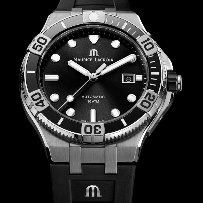 Maurice Lacroix Aikon Svart/Gummi 43 mm