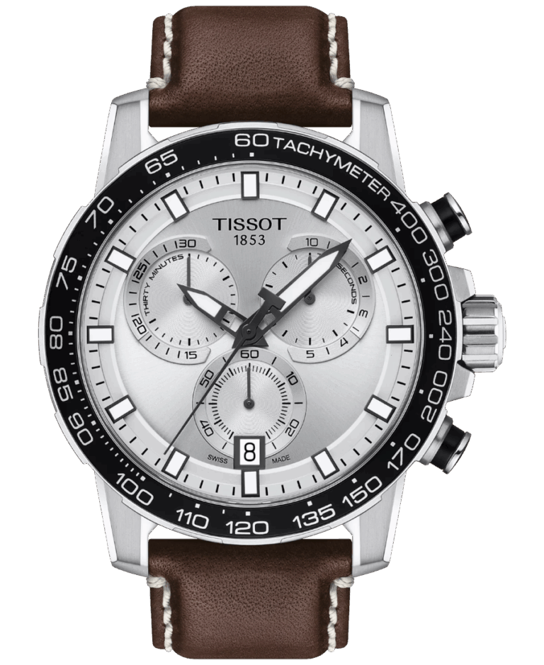 Tissot Supersport Silverfärgad/Läder 45.50 mm T125.617.16.031.00