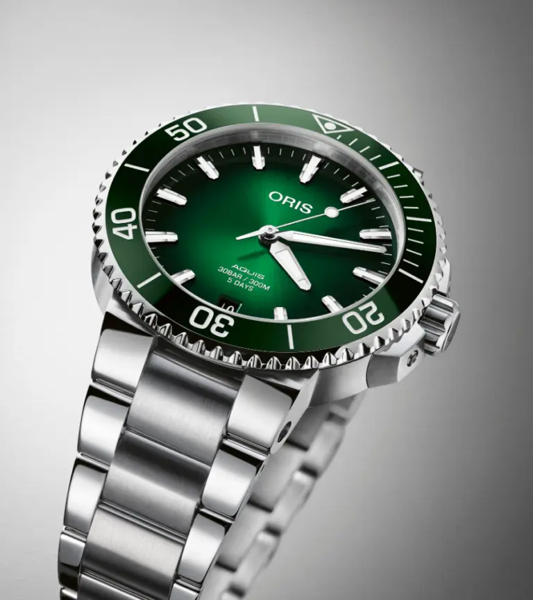 Oris Aquis Grön/Stål 41.5 mm Automatisk 01 400 7769 4157-07 8 22 09PEB