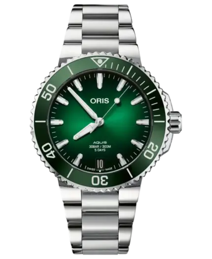 Oris Aquis Grön/Stål 41.5 mm Automatisk 01 400 7769 4157-07 8 22 09PEB