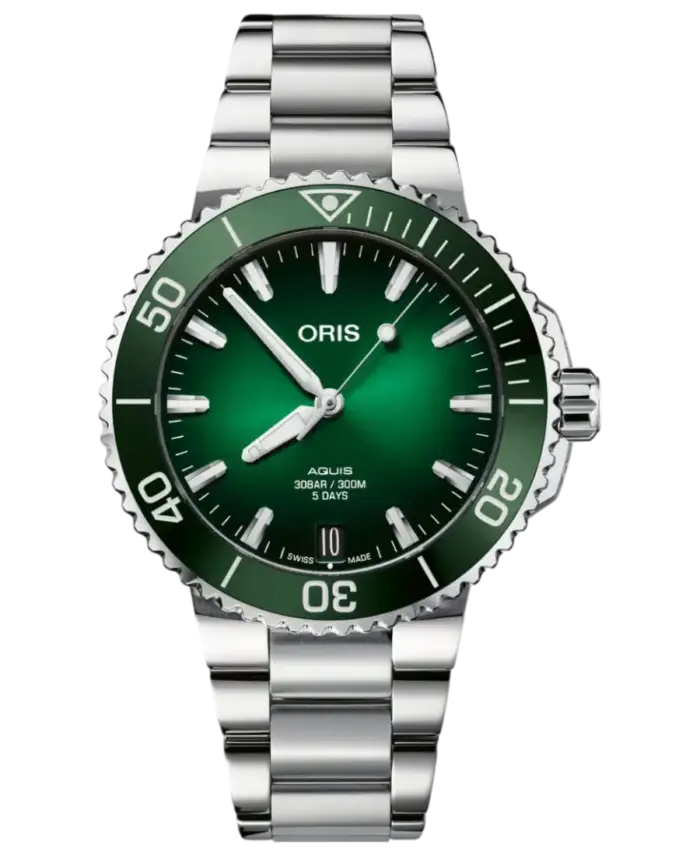 Oris Aquis Grön/Stål 41.5 mm Automatisk 01 400 7769 4157-07 8 22 09PEB