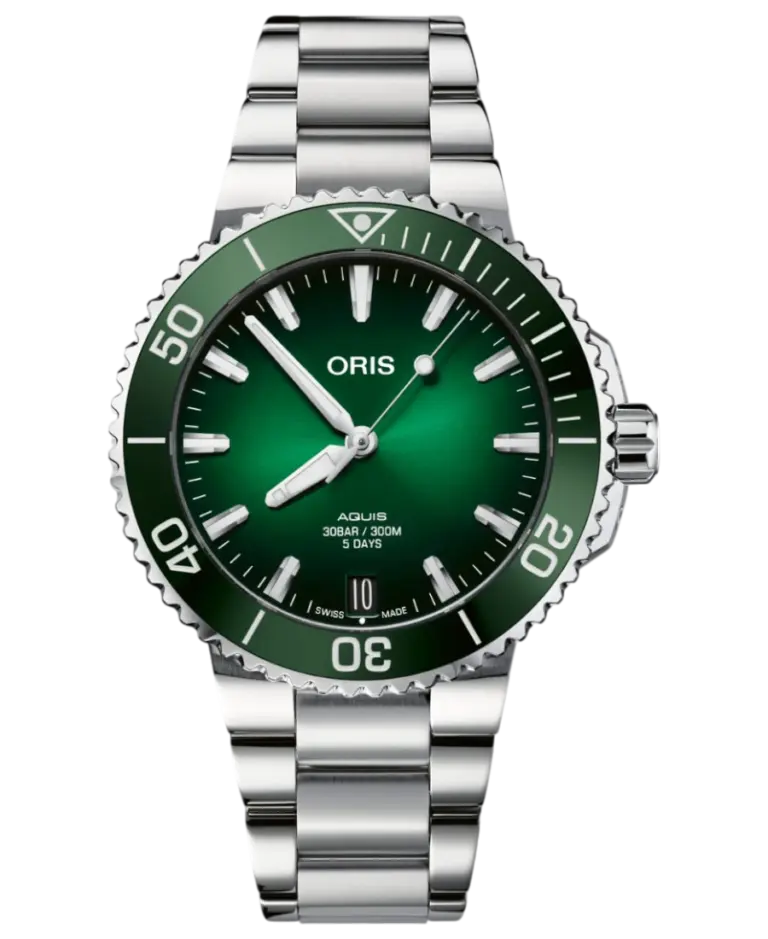 Oris Aquis Grön/Stål 41.5 mm Automatisk 01 400 7769 4157-07 8 22 09PEB