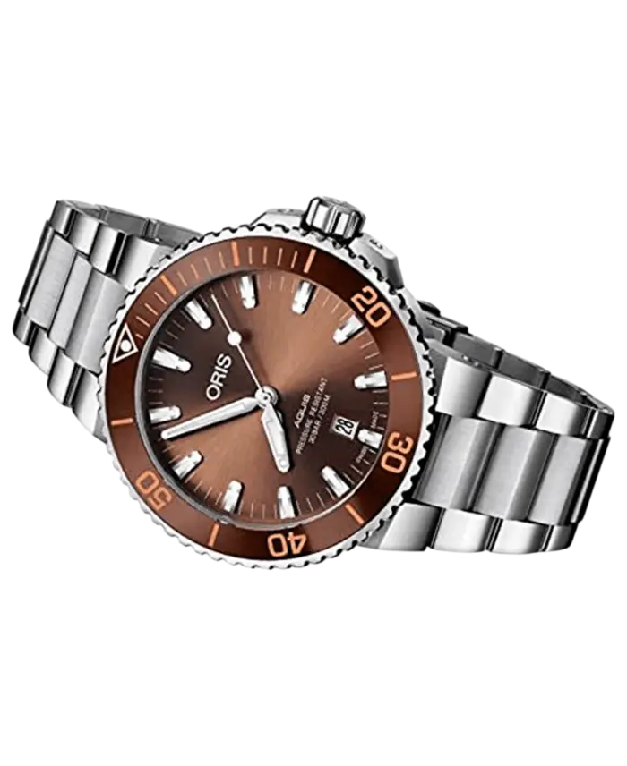 Oris Diving Brun/Stål 43.5 mm Automatisk 01 733 7730 4152-07 8 24 05PEB