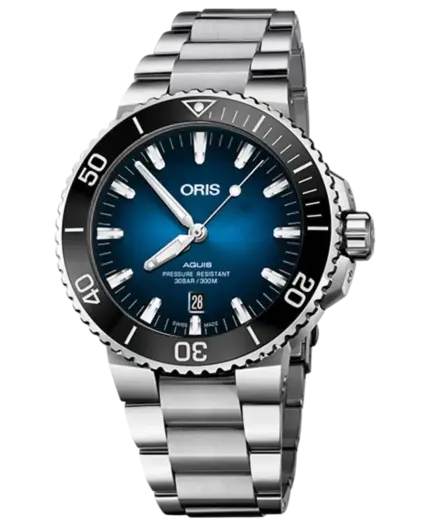 Oris Diving Blå/Stål 43.5 mm Automatisk 01 733 7730 4185-Set MB