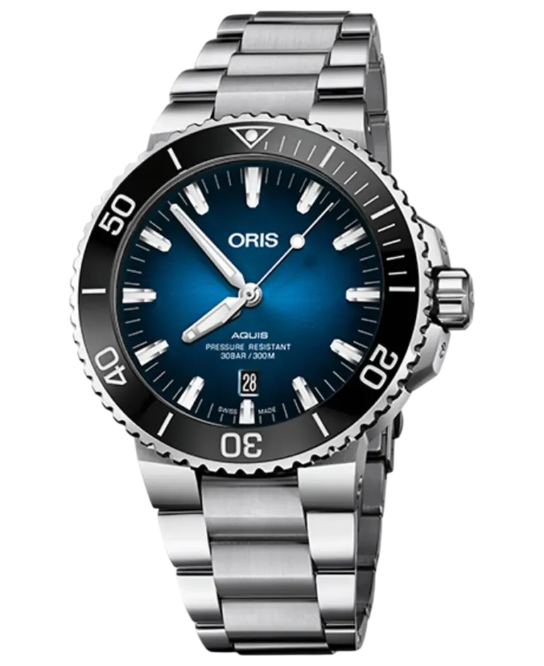 Oris Diving Blå/Stål 43.5 mm Automatisk 01 733 7730 4185-Set MB