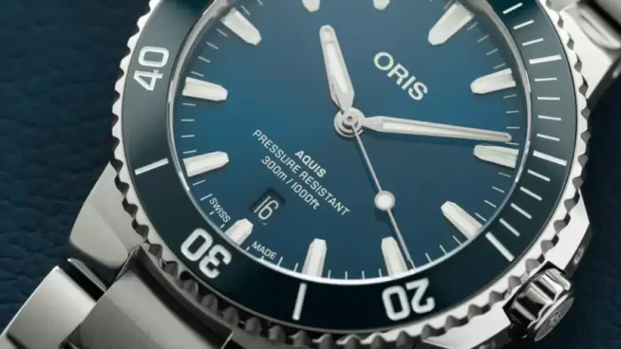 Oris Aquis Blå/Stål 41.5 mm Automatisk 01 733 7787 4135-07 8 22 04PEB