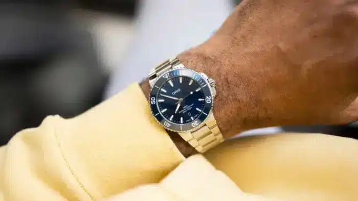 Oris Aquis Blå/Stål 41.5 mm Automatisk 01 733 7787 4135-07 8 22 04PEB